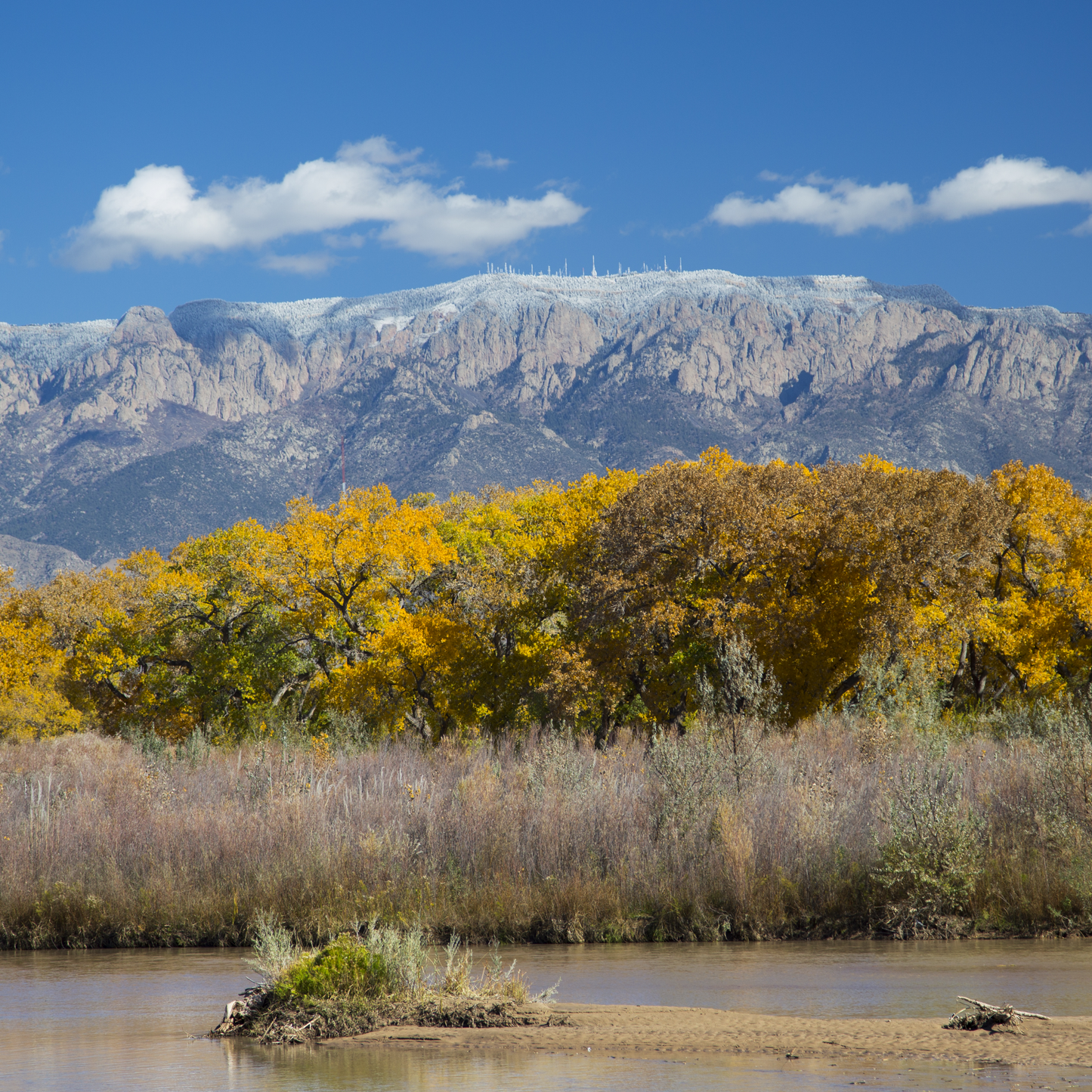 First Snowfall on Sandia Mountains Postcard