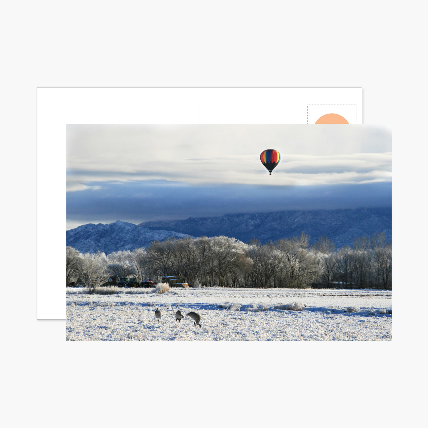 Balloon Flight one Snowy Winter Morning Postcard