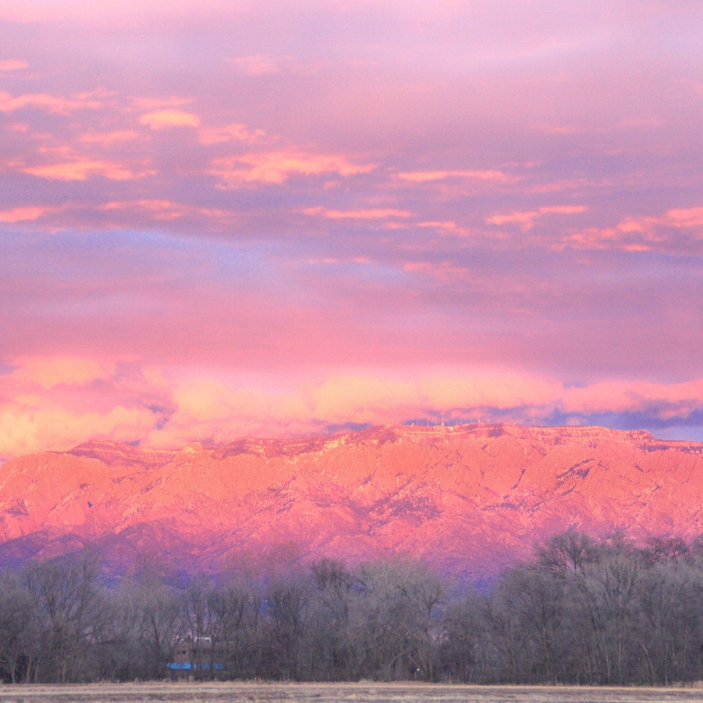 Glowing Sandia Mountains