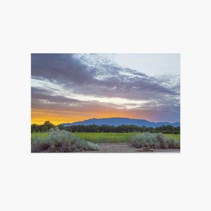Summer Sunset Over Sandia Mountain's Luxe Postcard