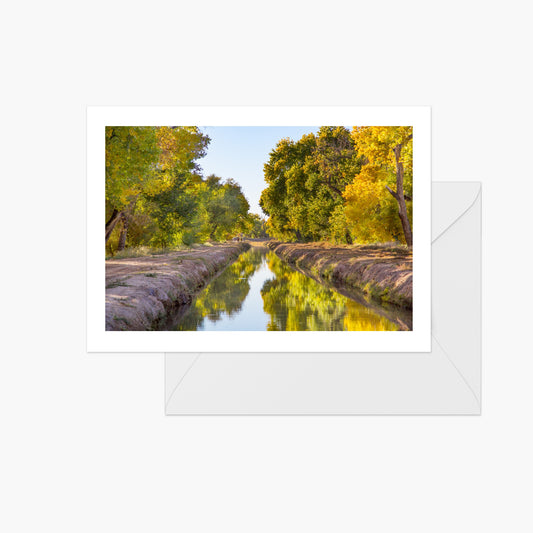 New Mexico Fall Ditch at Sunset