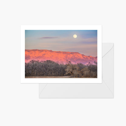 Sunset Moon Over Sandia Mountains