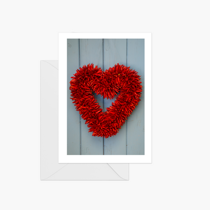 Red Heart on Blue Door