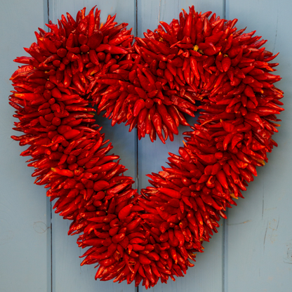 Red Heart on Blue Door